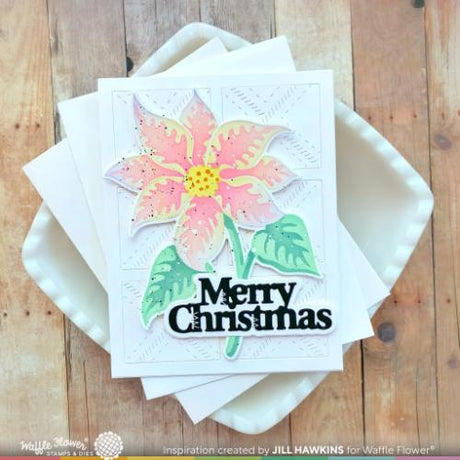 Waffle Flower - Sketched Poinsettia Matching Die