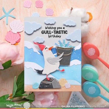 Waffle Flower - Happy Seagull Die