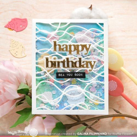Waffle Flower - Happy Waves Panel Die