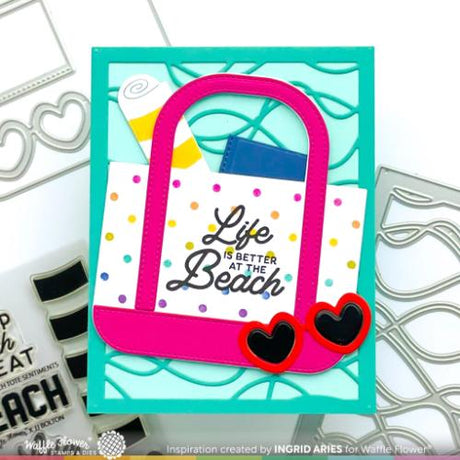 Waffle Flower - Happy Waves Panel Die