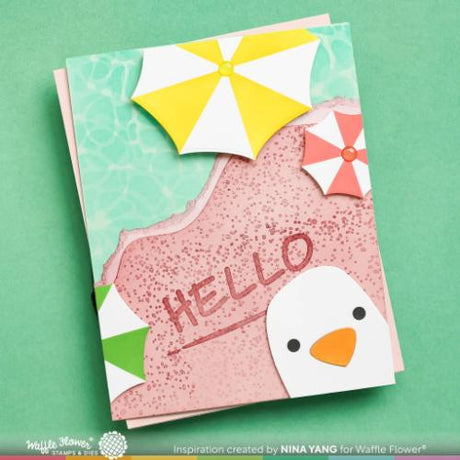 Waffle Flower - Beach Days Greetings Stamp Set