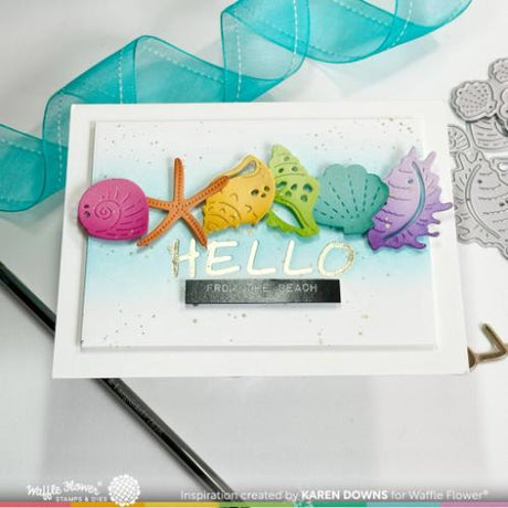 Waffle Flower - Beach Days Hello Foil Plate