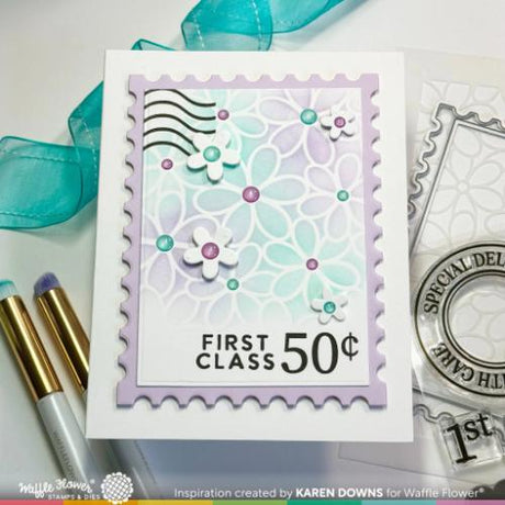 Waffle Flower - Daisy Background Stencil