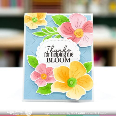 Waffle Flower - Layered Flower Duo Die-n-stencil
