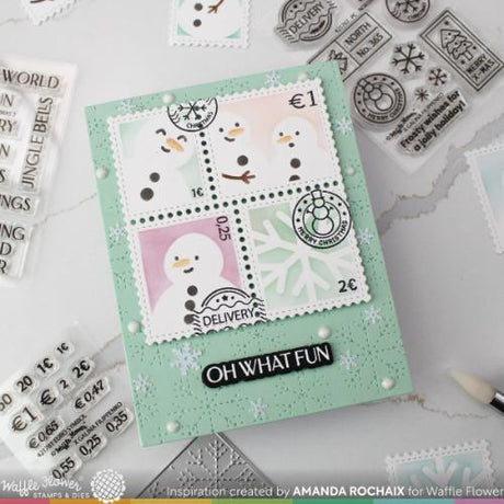 Waffle Flower - Postage Collage North Pole Stamp Set