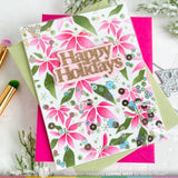 Waffle Flower - Poinsettia Background Stencil