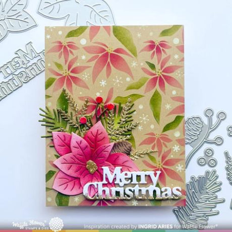 Waffle Flower - Poinsettia Cluster Die