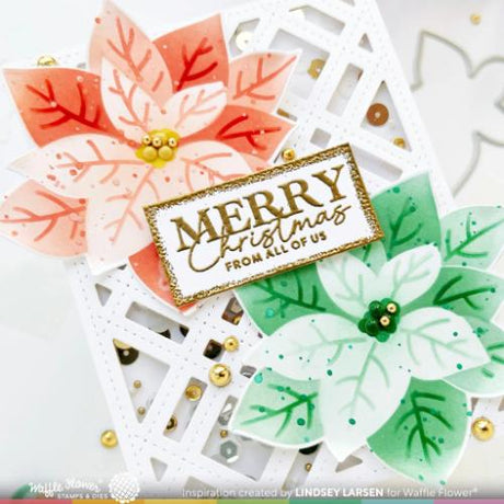 Waffle Flower - Poinsettia Die-n-stencil