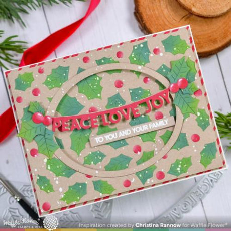 Waffle Flower - Holly Jolly Background Die