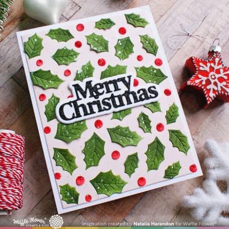 Waffle Flower - Holly Jolly Background Die