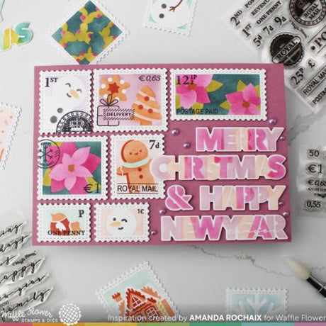 Waffle Flower - Overlapping Christmas Words Matching
Die