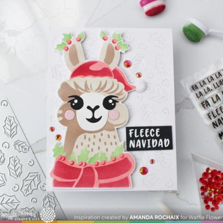 Waffle Flower - Fa-La-La Llama Die-n-stencil