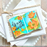 Waffle Flower - Open Book Floral Stencil