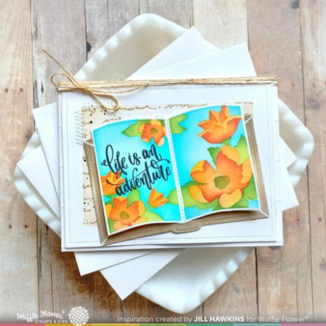 Waffle Flower - Open Book Coloring Stencil