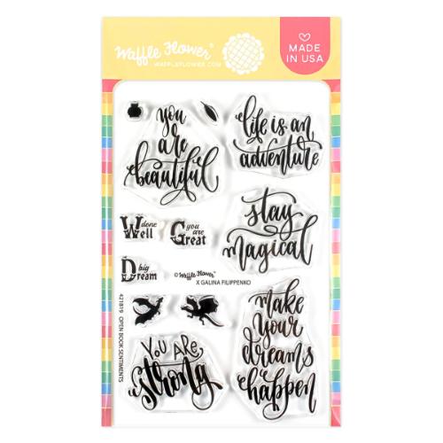 Waffle Flower - Open Book Sentiments Stamp Set