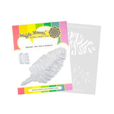 Pre-order Waffle Flower - Feather Pen Die-n- stencil - ETA 7th February