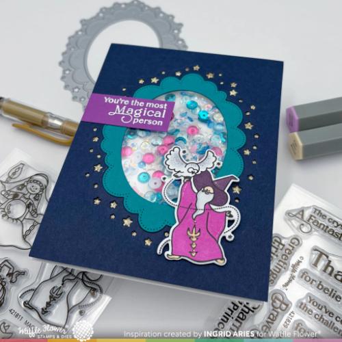 Pre-order Waffle Flower - Magical Sentiments Stamp Set - ETA 7th February