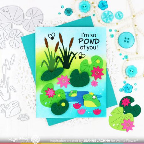Waffle Flower - Pond Stencil
