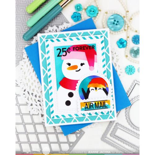 Waffle Flower - Nesting Postage Collage Die