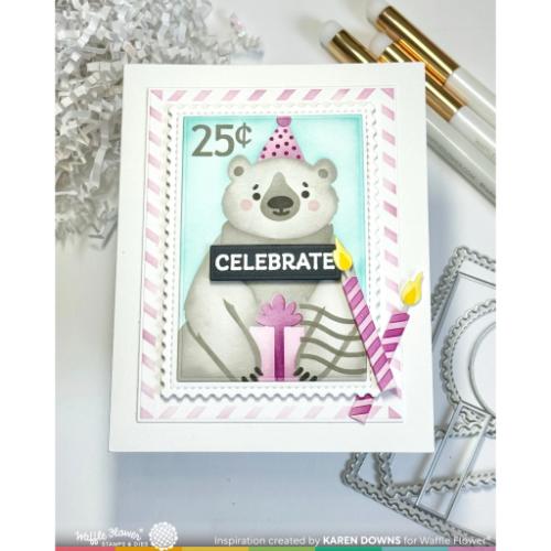 Waffle Flower - Nesting Postage Collage Die