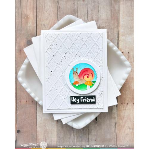 Waffle Flower - Nesting Postage Collage Mush Love Stencil