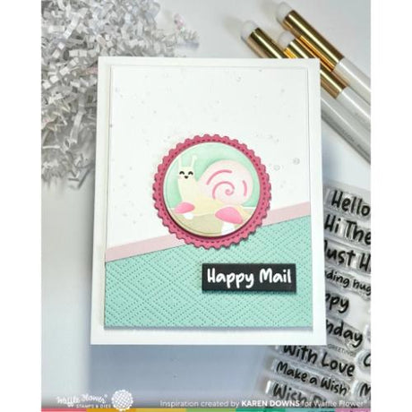 Waffle Flower - Nesting Postage Collage Mush Love Stencil