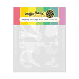 Waffle Flower - Nesting Postage Collage Mush Love Stencil