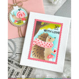Waffle Flower - Nesting Postage Collage Mush Love Stencil