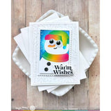 Waffle Flower - Nesting Postage Collage Let it Snow Stencil