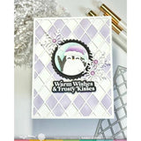Waffle Flower - Nesting Postage Collage Let it Snow Stencil