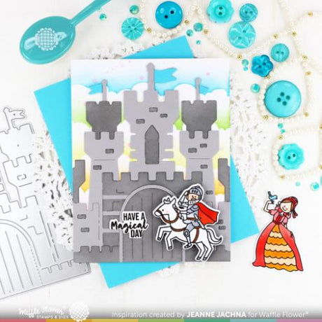Waffle Flower - Castle Die-n-stencil