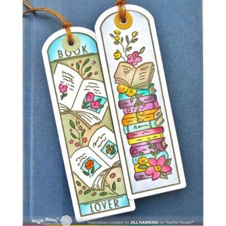 Waffle Flower - Round Bookmark - Book Lover Stamp Set