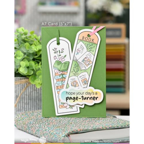 Waffle Flower - Round Bookmark - Book Lover Stamp Set