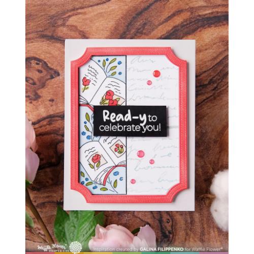 Waffle Flower - Round Bookmark - Book Lover Stamp Set