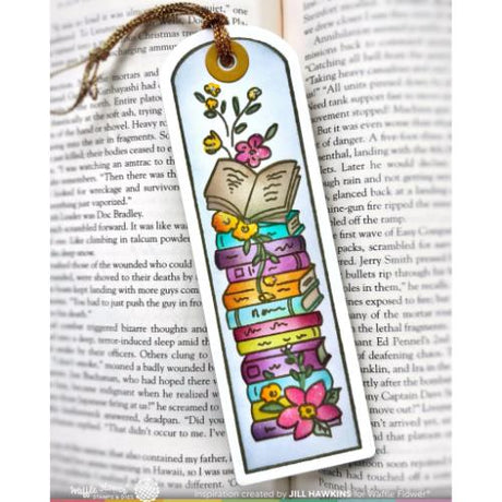Waffle Flower - Round Bookmark - Book Lover Stamp Set
