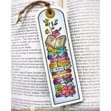 Waffle Flower - Round Bookmark - Book Lover Coloring Stencil