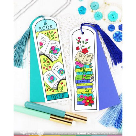 Waffle Flower - Round Bookmark - Book Lover Coloring Stencil