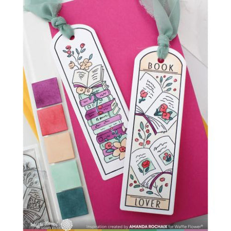 Waffle Flower - Round Bookmark - Book Lover Coloring Stencil