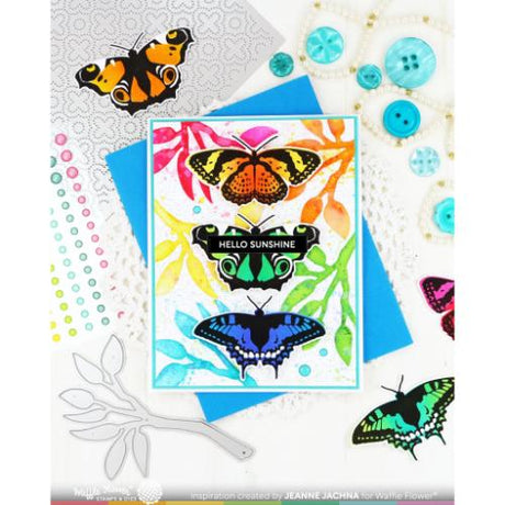 Waffle Flower - Butterfly Trio Coloring Stencil