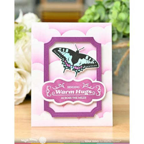 Waffle Flower - Butterfly Trio Coloring Stencil