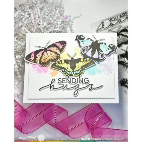 Waffle Flower - Butterfly Trio Coloring Stencil