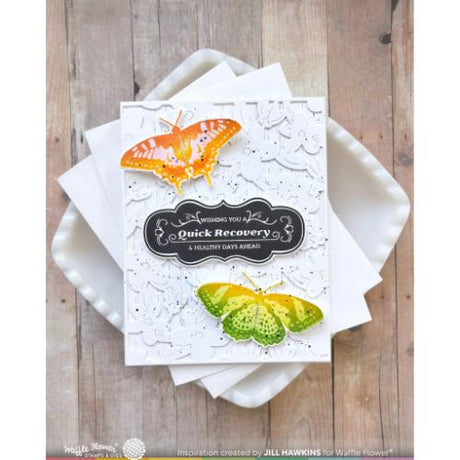 Waffle Flower - Butterfly Trio Coloring Stencil