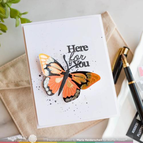 Waffle Flower - Butterfly Focal Stencil