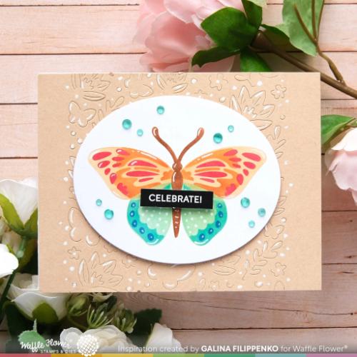 Waffle Flower - Butterfly Focal Stencil