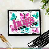 Waffle Flower - Postage Collage Butterfly Stencil