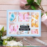 Waffle Flower - Postage Collage Butterfly Stencil