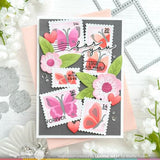 Waffle Flower - Postage Collage Butterfly Stencil