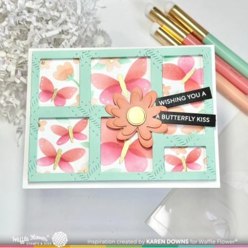 Waffle Flower - Postage Collage Spring Breeze Stencil