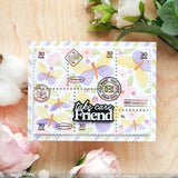 Waffle Flower - Postage Collage Spring Breeze Stencil