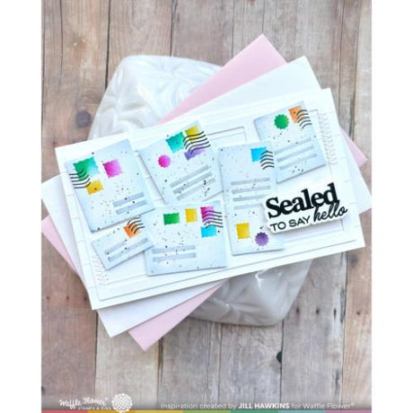 Waffle Flower - Postage Collage Mini Slimline Blocks Die